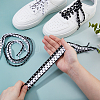 4 Pairs 2 Colors Polyester Flat Shoelaces FIND-FH0012-24-3