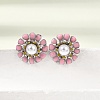 Brass Enamel Stud Earrings KK-CBA8324-27P-5