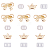 WADORN 8 Sets Crown & Bowknot Alloy Bag Decoration FIND-WR0002-45-1