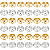 GOMAKERER 100Pcs 2 Colors Brass Beads Frames KK-GO0001-62-1