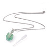 Natural Fluorite Openable Perfume Bottle Pendant Necklaces NJEW-H216-07P-1