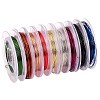 9 Rolls 9 Colors Round Copper Wire CWIR-SZ0001-07-1