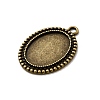 Vintage Tibetan Style Alloy Pendant Cabochon Bezel Settings TIBEP-M018-105AB-NF-2