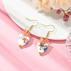 Handmade Porcelain & Acrylic Beads Dangle Earrings for Women EJEW-JE07329-3