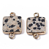 Natural Dalmatian Jasper Links connectors X-G-T131-11D-2