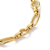Ion Plating(IP) 304 Stainless Steel Oval & Ring Link Chain Necklaces for Women NJEW-D056-02G-2