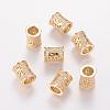 Brass Cubic Zirconia European Beads ZIRC-F001-76G-1