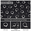 Unicraftale 120Pcs 2 Style 304 Stainless Steel Leverback Earring Findings STAS-UN0038-45-5