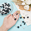 120pcs 6 styles Plastic Imitation Pearl Button FIND-PH0017-42-3