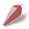 Faceted Cone Synthetic Goldstone Pendants G-I299-A02-2