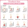 Valentine's Day Alloy Enamel with ABS Plastic Imitation Pearl Pendant Stitch Markers HJEW-AB00291-2