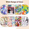 6Pcs 6 Colors Transparent Plastic Stackable Mini Organizer Bead Containers with Locking Lid CON-BC0007-66-7