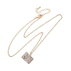 Brass Enamel Book Pendant Necklaces for Women KK-CBAF5B9-01G-04-2