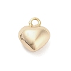 Three-Dimensional Heart Brass Pendants KK-V006-03G-03-2