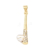 Brass Micro Pave Cubic Zirconia with Enamel Pendants LS-KK-Z145-04G-1