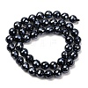 Electroplated Natural Agate Beads Strands G-B191-A07-8mm-18-4