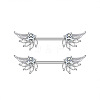 304 Stainless Steel Cubic Zirconia Nipple Rings WG0A897-01-1