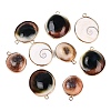 Natural Sea Shell Pendants SHEL-Q029-26KCG-1