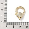 Brass Micro Pave Cubic Zirconia Lobster Claw Clasps KK-M300-04G-01-3