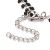 Enamel Wheat Link Chains Bracelet BJEW-P271-02P-01-4