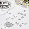 15 Sets 3 Styles 304 Stainless Steel Connecting Rod Plug Bolt Pin STAS-LP0005-62C-1