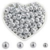 1000Pcs 4 Styles ABS Plastic Beads KY-SP0001-45S-1