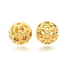 Brass Micro Pave Clear Cubic Zirconia Beads KK-C258-07G-1