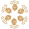 3-Strand 6-Hole Brass Box Clasps FIND-SC0003-31G-1