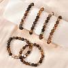 Natural Striped Agate/Banded Agate Beaded Stretch Bracelets X-BJEW-Q692-03I-3