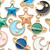 72Pcs Alloy Enamel Pendants ENAM-LS0001-51-4