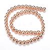 Electroplate Magnetic Synthetic Hematite Bead Strands G-Q466-8mm-04KC-2