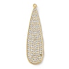 Brass Micro Pave Cubic Zirconia Pendants KK-P290-59G-1