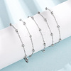 304 Stainless Steel Ball Link Chain/Satellite Chain Necklaces SA-CBA4160-20P-2