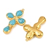 Dyed Synthetic Turquoise Big Pendants KK-H516-20G-2