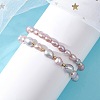 2Pcs 2 Styles Natural Cultured Freshwater Pearl Beads Stretch Bracelets for Women BJEW-JB13210-2