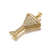 Brass Micro Pave Cubic Zirconia Pendants KK-D339-13G-02-2