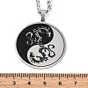 201 Stainless Steel Pendant Necklaces NJEW-C066-07P-3