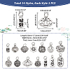 AHADERMAKER 42Pcs 14 Styles Tibetan Style Alloy Pendants FIND-GA0003-73-2