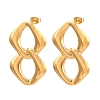 304 Stainless Steel Rectangle Stud Earrings EJEW-I320-14G-4