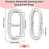1Pc 925 Sterling Silver Spring Gate Rings STER-BBC0008-04-2