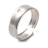 304 Stainless Steel Open Cuff Ring RJEW-C068-02A-P-1