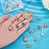 16Pcs 8 Styles Natural Abalone Shell/Paua Shell Pendants FIND-PH0008-89-3