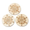 Sacred Geometric Wooden Grid DJEW-F028-01A-1