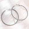304 Stainless Steel Hoop Earrings EJEW-S250-02A-P-1