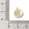 Brass Micro Pave Cubic Zirconia Charms KK-D071-02G-3