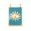 Brass Enamel Pendants KK-L251-01G-D-2