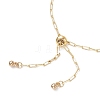 Adjustable Brass Paperclip Chain Slider Bracelet Making X-BJEW-JB01381-4