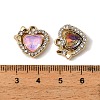 UV Plating Alloy Glass Pendants FIND-K032-43G-3