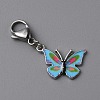 Butterfly Alloy Enamel Pendant Decoration HJEW-WH0042-73E-1