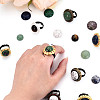 Adjustable Flower Alloy & Iron Bezel Cup Ring Base with Rotatable Tray MAK-T012-07S-6